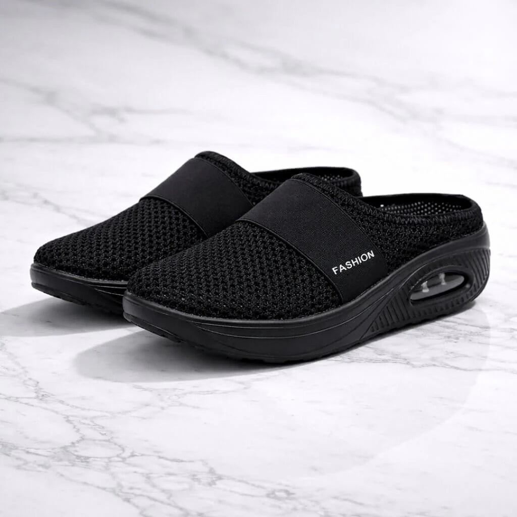 
Zapatillas Mule de Malla sin Talón con Suela de Aire
