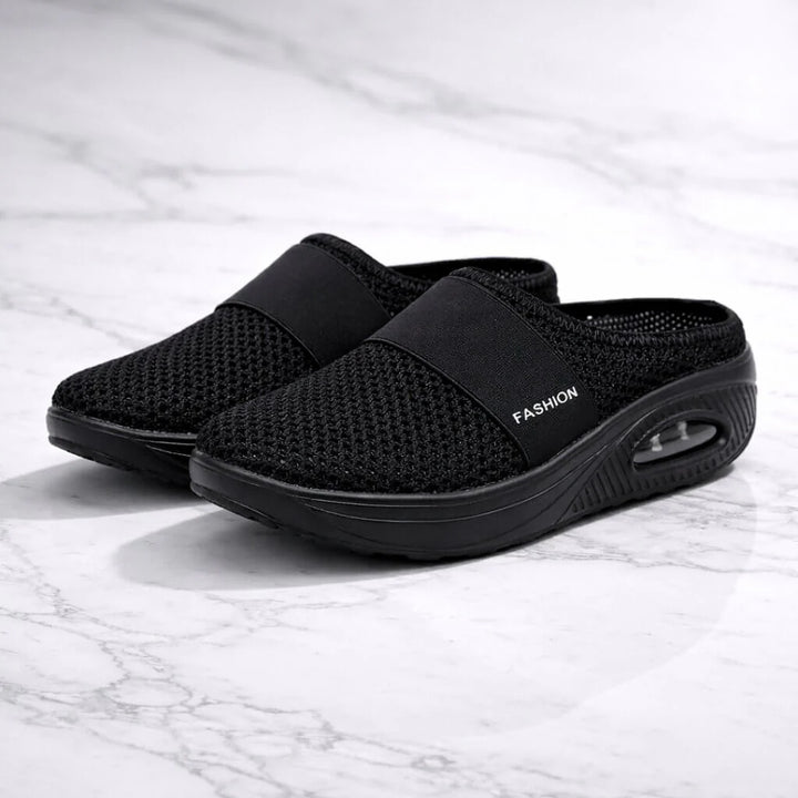 
Zapatillas Mule de Malla sin Talón con Suela de Aire
