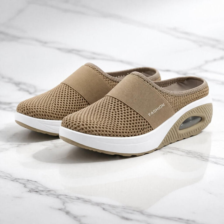Zapatillas Mule de Malla sin Talón con Suela de Aire