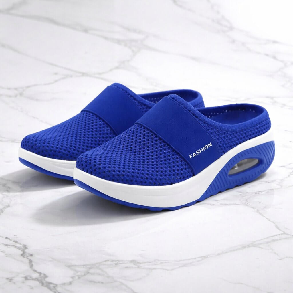 Zapatillas Mule de Malla sin Talón con Suela de Aire