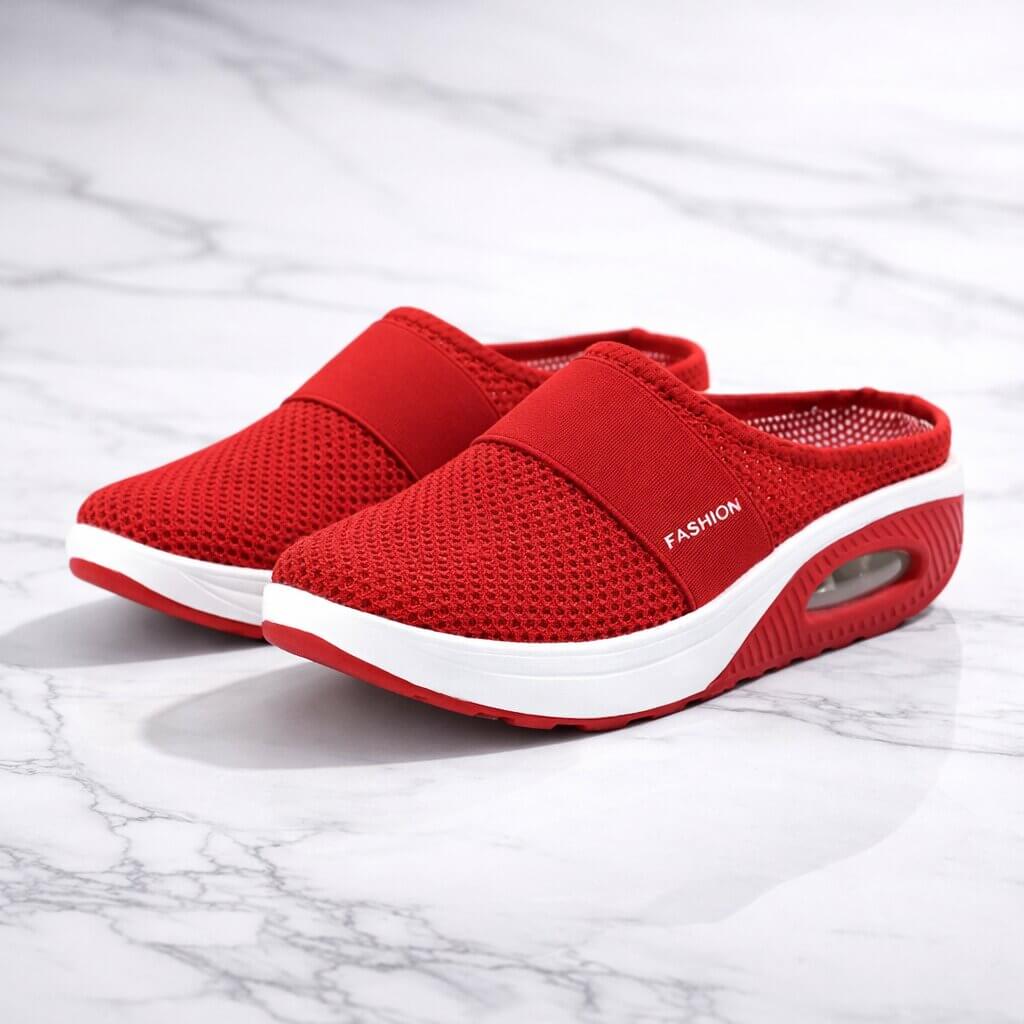 Zapatillas Mule de Malla sin Talón con Suela de Aire