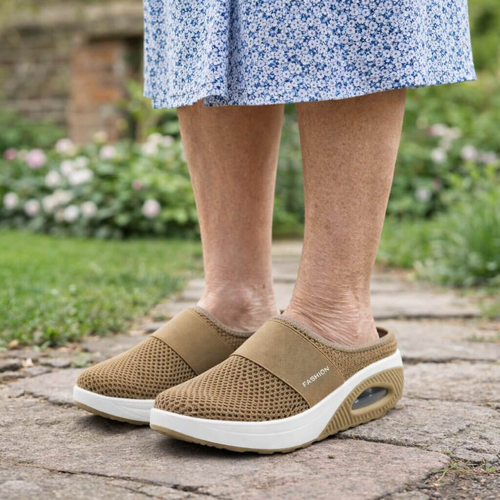 Zapatillas Mule de Malla sin Talón con Suela de Aire