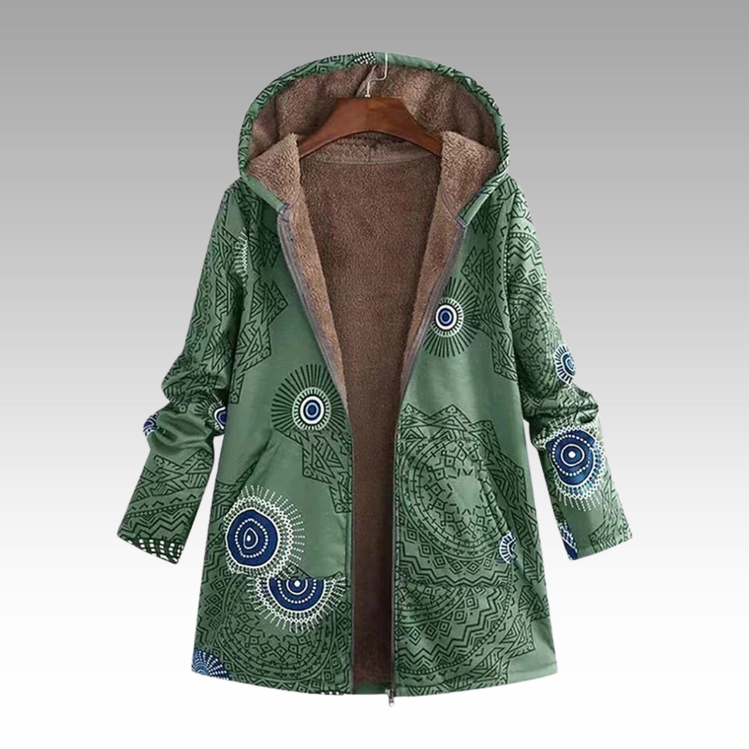 Abrigo Bohemio con Capucha – Verde
