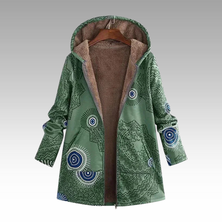 Abrigo Bohemio con Capucha – Verde