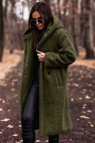 Abrigo Largo con Capucha – Verde