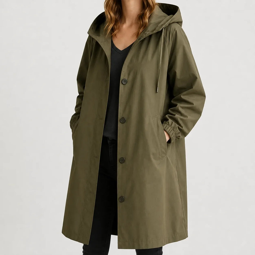 Abrigo Ligero con Capucha – Verde Bosque