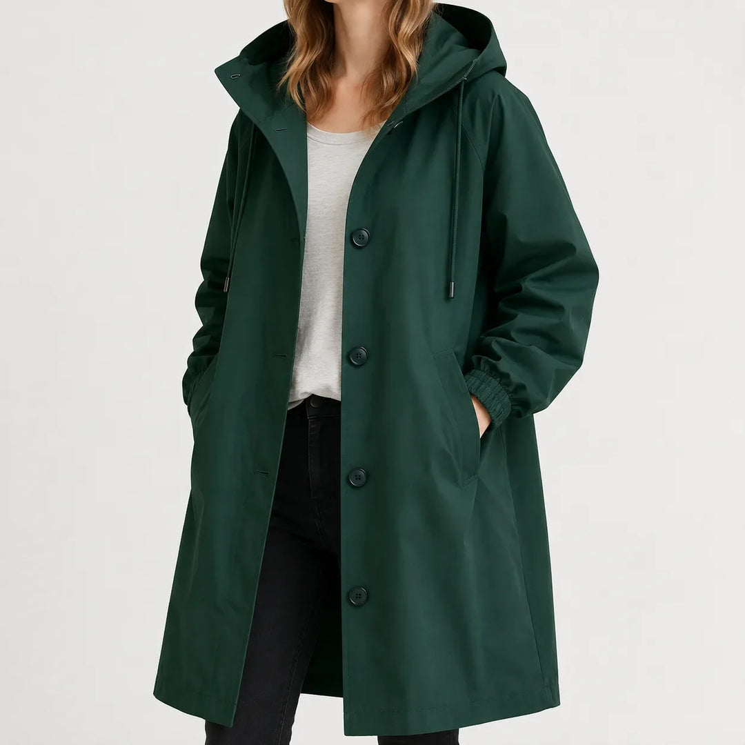 Abrigo Ligero con Capucha – Verde Militar