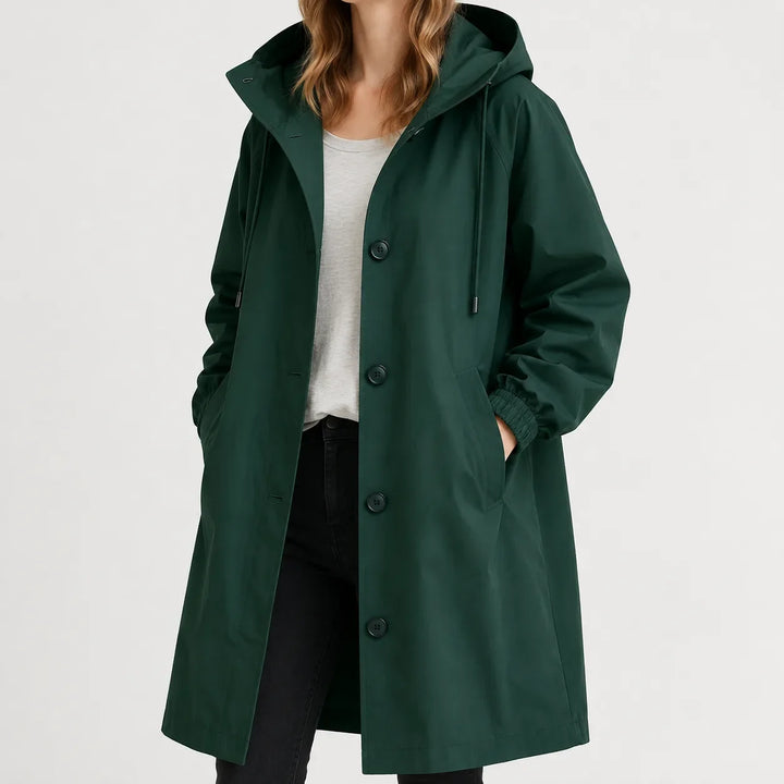Abrigo Ligero con Capucha – Verde Militar