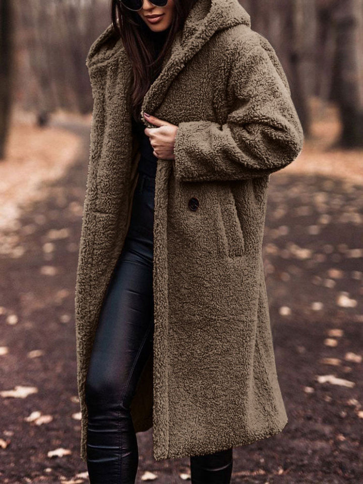 Abrigo Oversize con Capucha – Albaricoque
