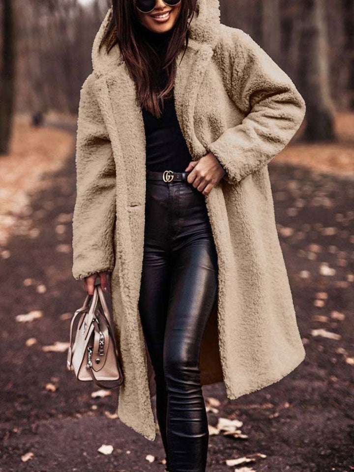 Abrigo Oversize con Capucha – Beige