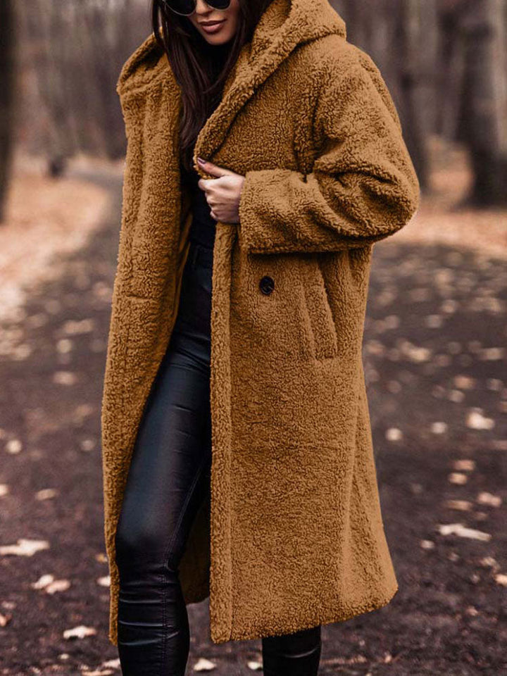 Abrigo Oversize con Capucha – Dorado