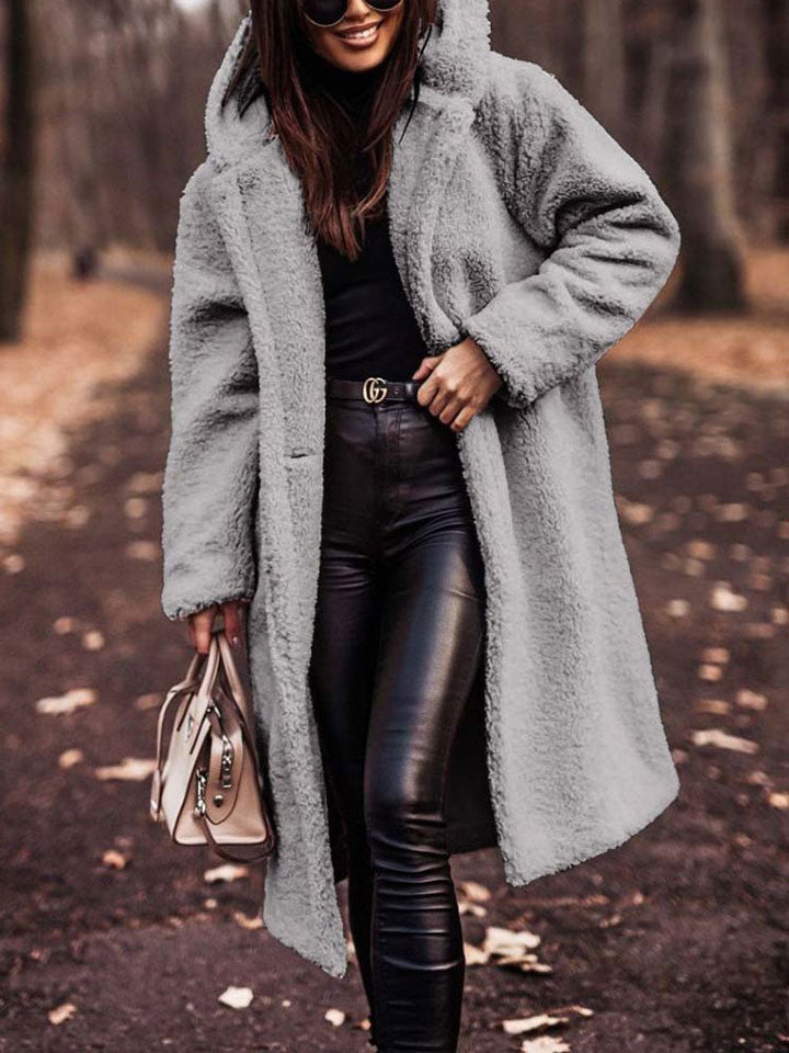Abrigo Oversize con Capucha – Gris