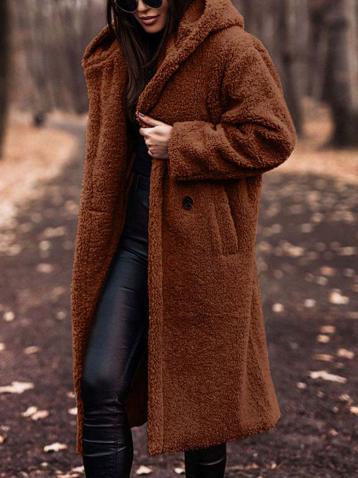 Abrigo Oversize con Capucha – Marrón