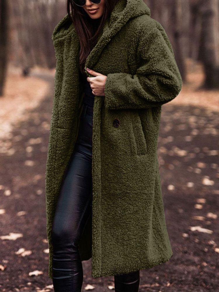 Abrigo Oversize con Capucha – Verde