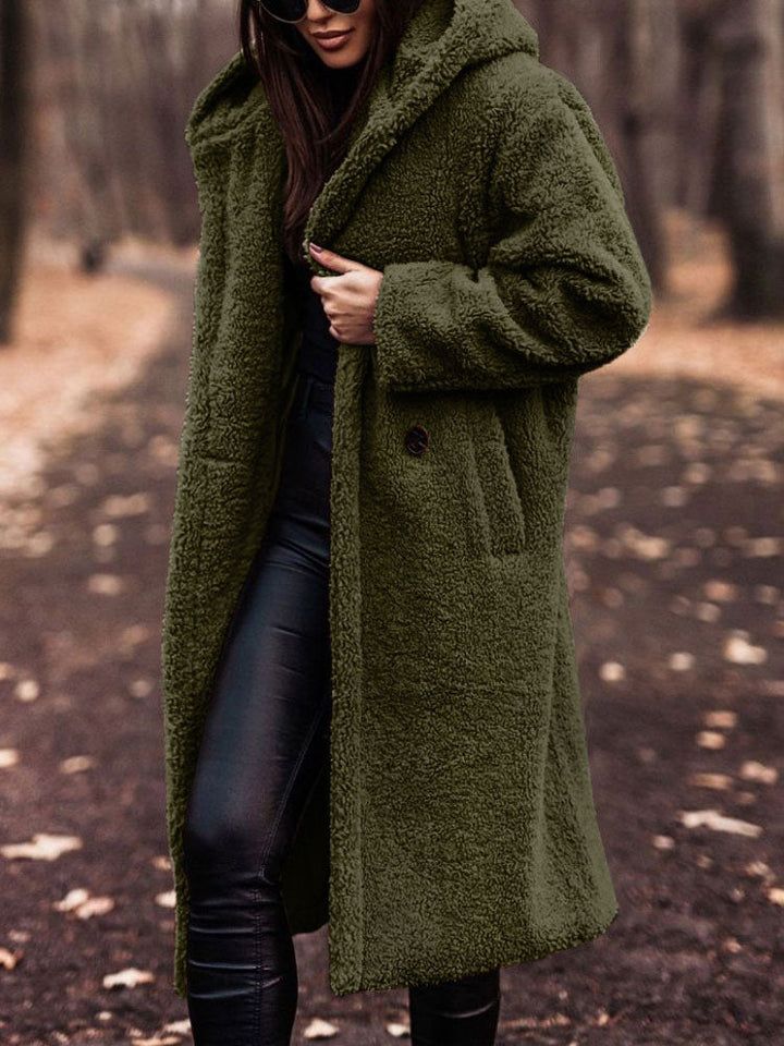 Abrigo Oversize con Capucha – Verde