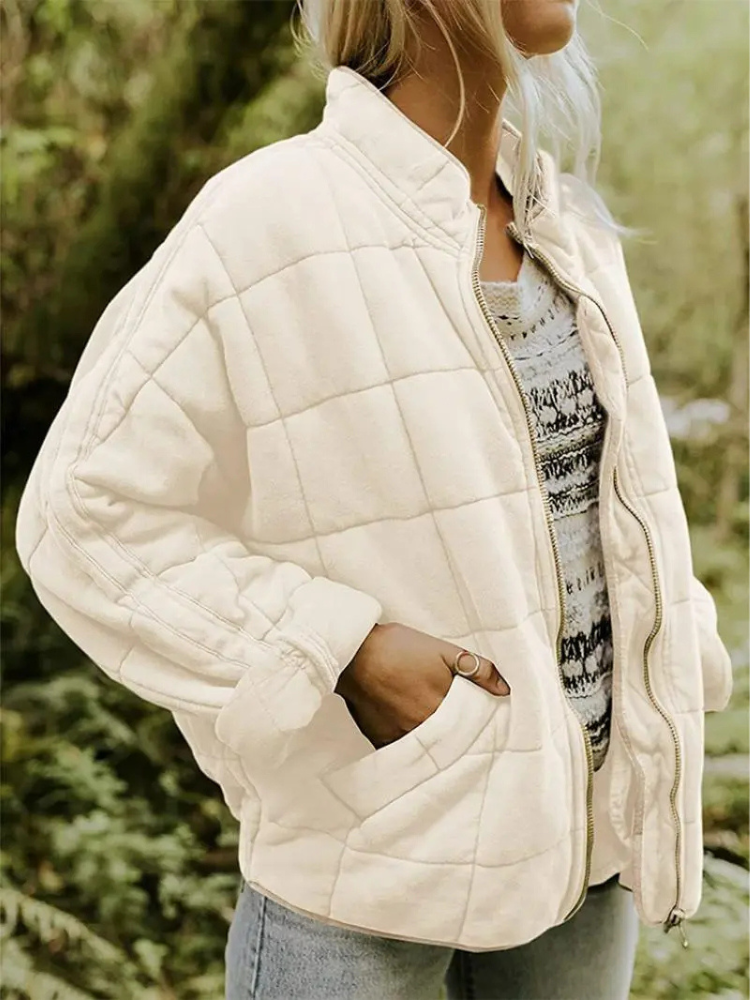 Chaqueta Acolchada Holgada – Albaricoque