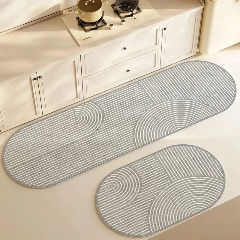Alfombrilla de cocina antideslizante - Estampado geométrico