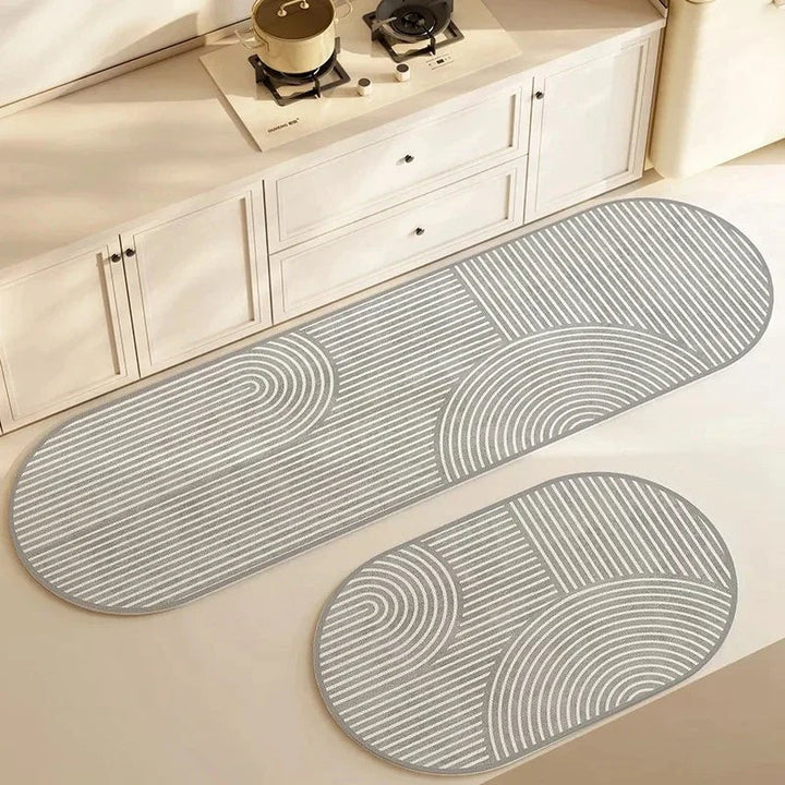 Alfombrilla de cocina antideslizante - Estampado geométrico