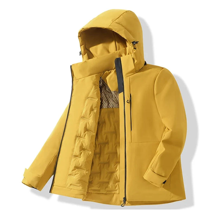 Chaqueta de Montaña con Capucha – Amarillo