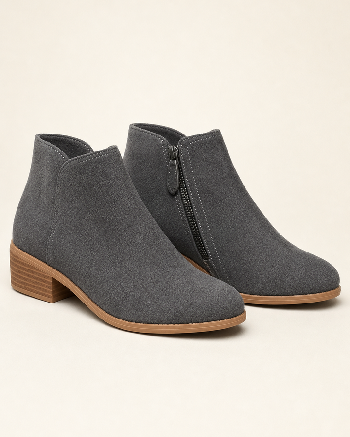 Botines con Doble Cremallera – Antracita