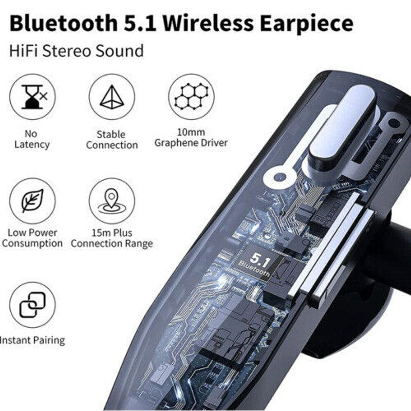 Auricular Bluetooth mono inalámbrico - Negro