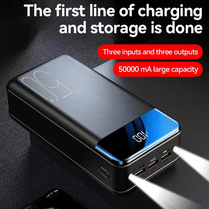 Axel | Powerbank 50000 mAh con 3 Entradas y Salidas