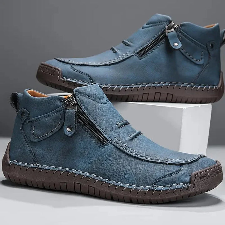 Botines Informales con Cremallera – Azul