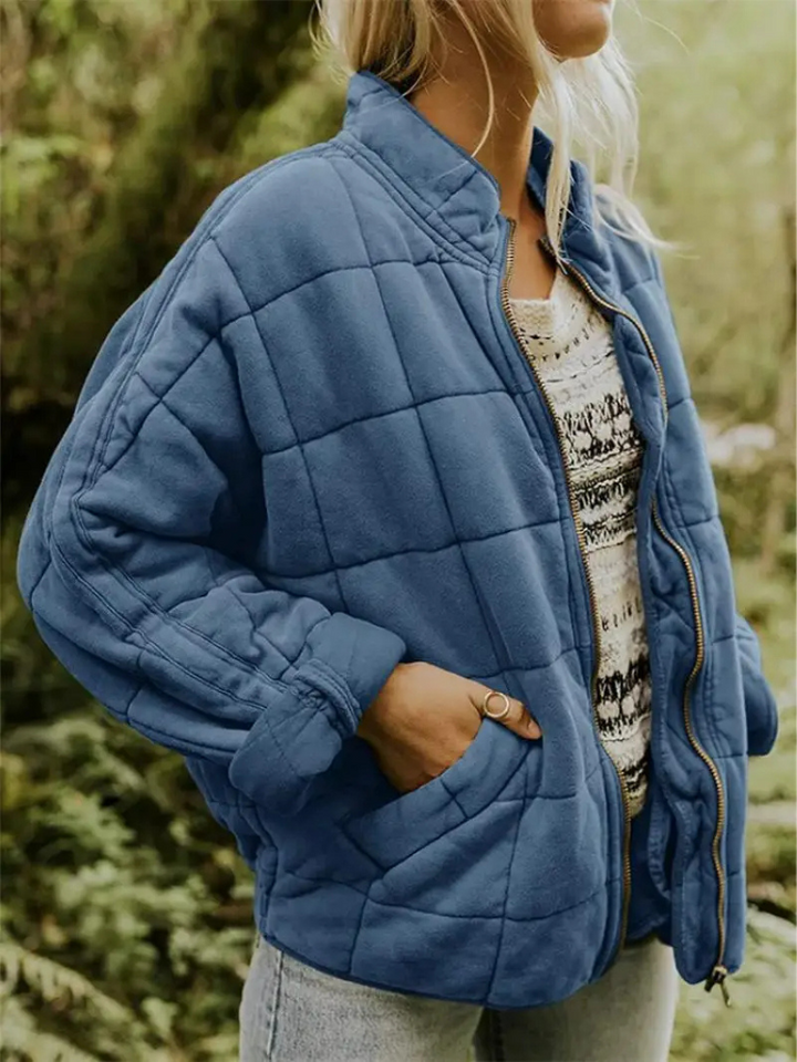 Chaqueta Acolchada Holgada – Azul