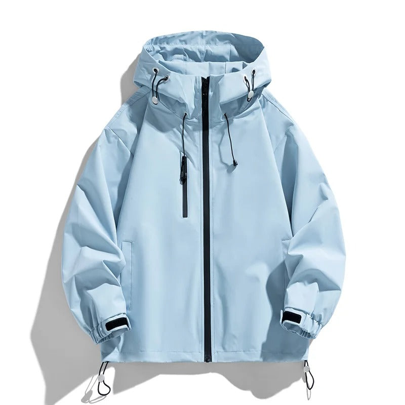 Chaqueta Deportiva con Capucha – Azul Claro