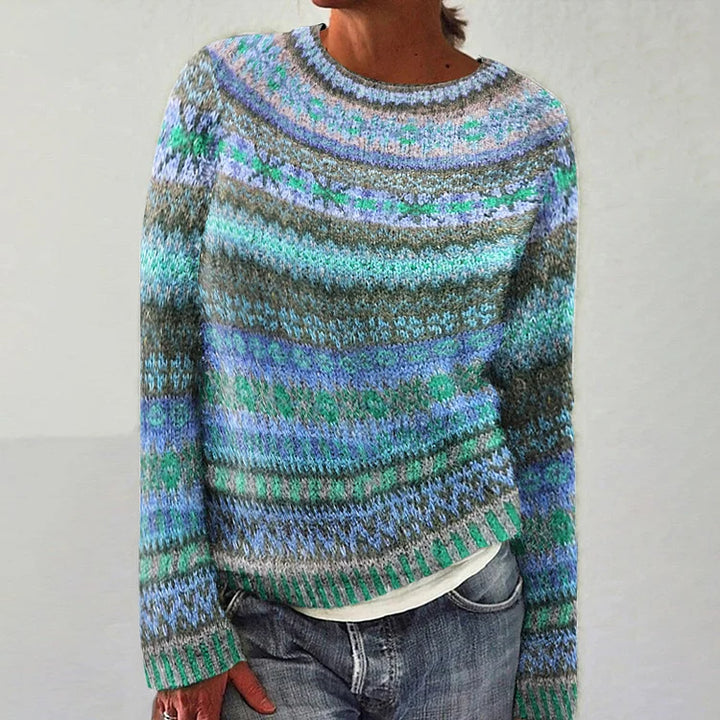 Jersey con Estampado Étnico – Azul