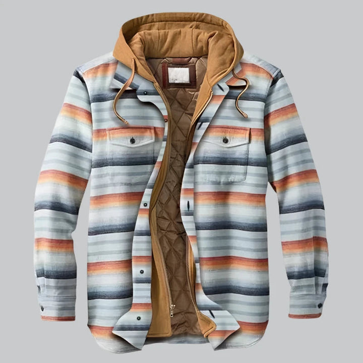 Chaqueta Camisera con Capucha – Azul Mar