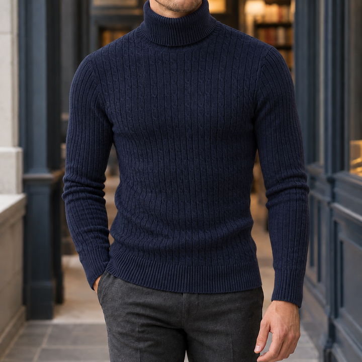 Jersey de Cuello Vuelto – Azul Marino