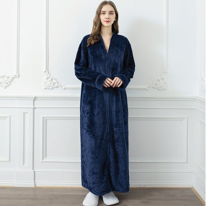 Bata de Mujer con Cuello Chal - Tejido Jacquard Texturizado