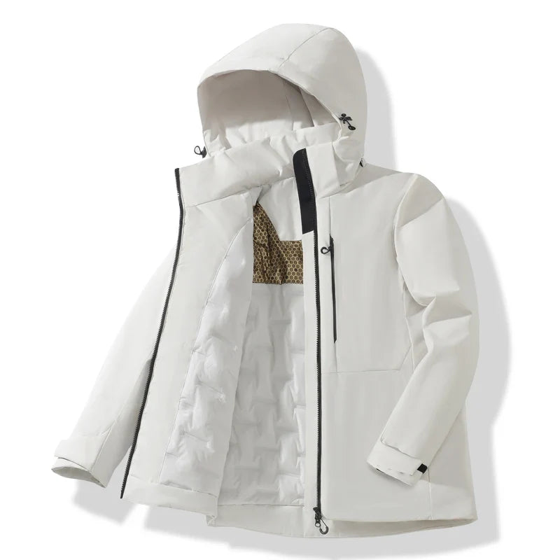 Chaqueta de Montaña con Capucha – Blanco