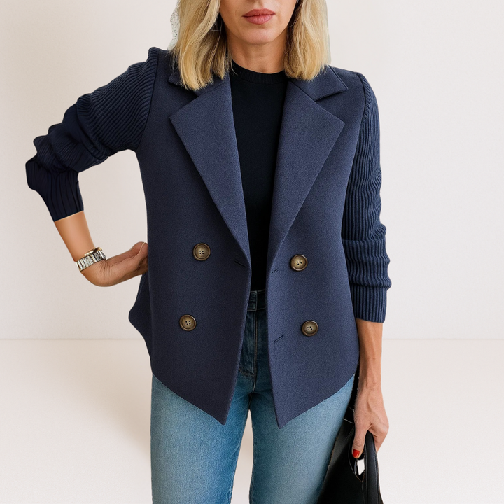 Blazer Cruzado Entallado – Azul