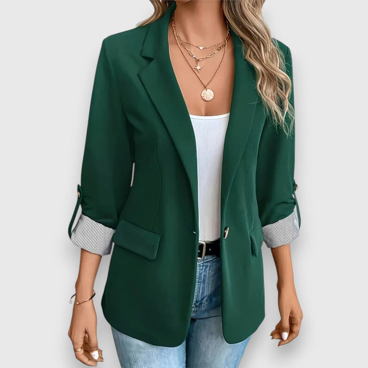 Blazer Elegante con Solapa – Verde