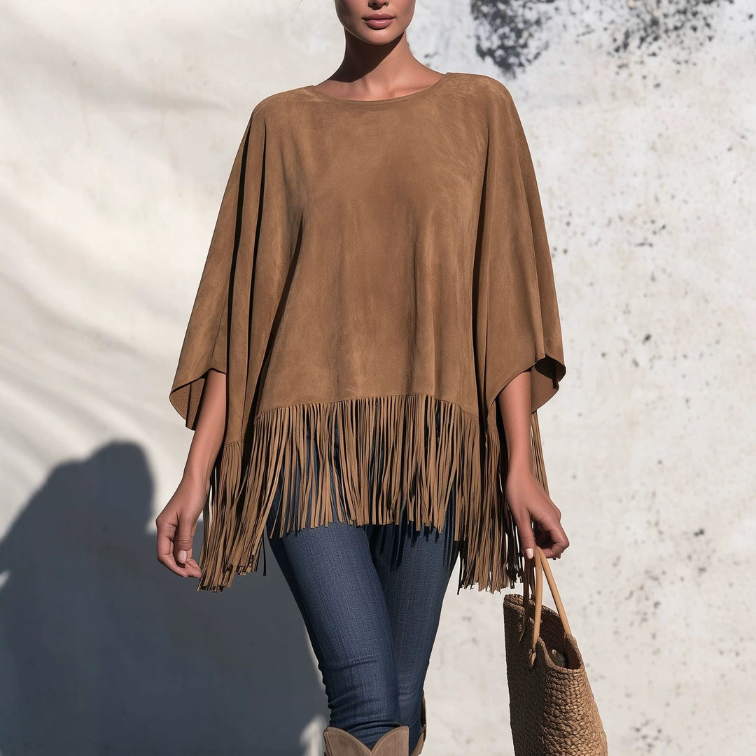 Blusa Holgada con Flecos