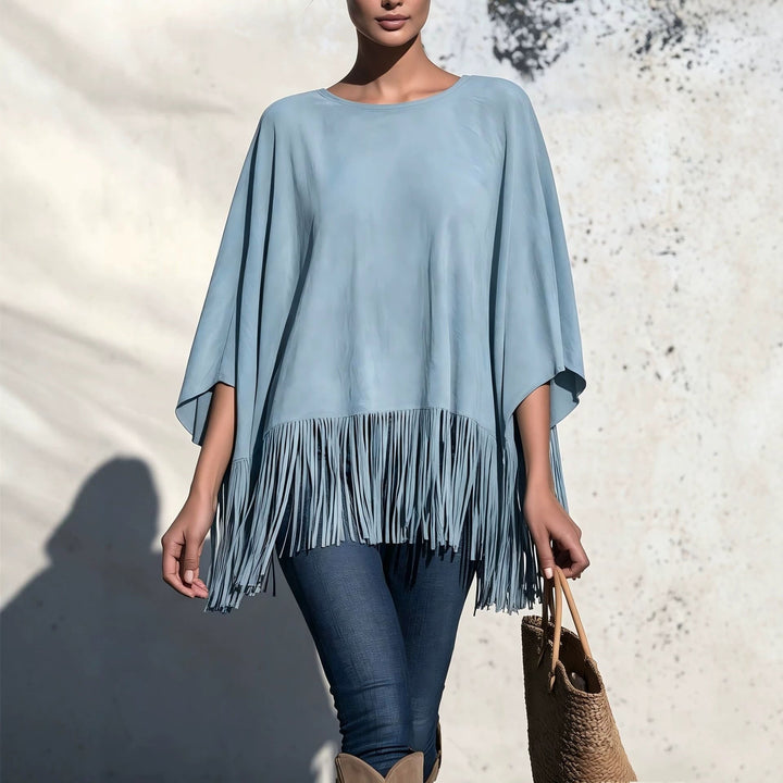 Blusa Holgada con Flecos