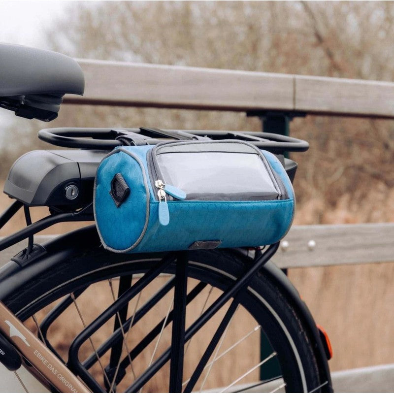 Bolsa para manillar de bicicleta con ventana táctil