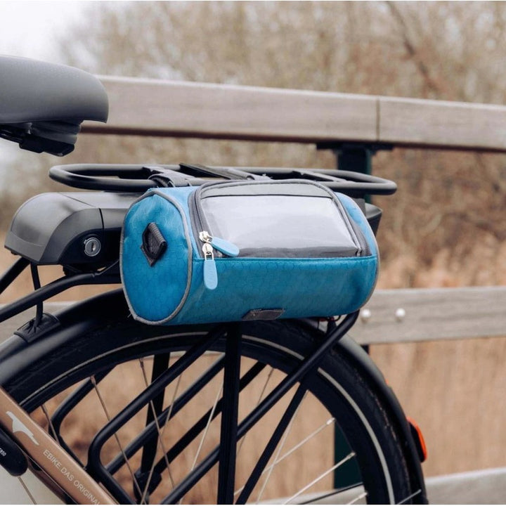 Bolsa para manillar de bicicleta con ventana táctil