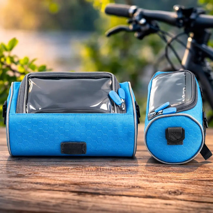 Bolsa para manillar de bicicleta con ventana táctil