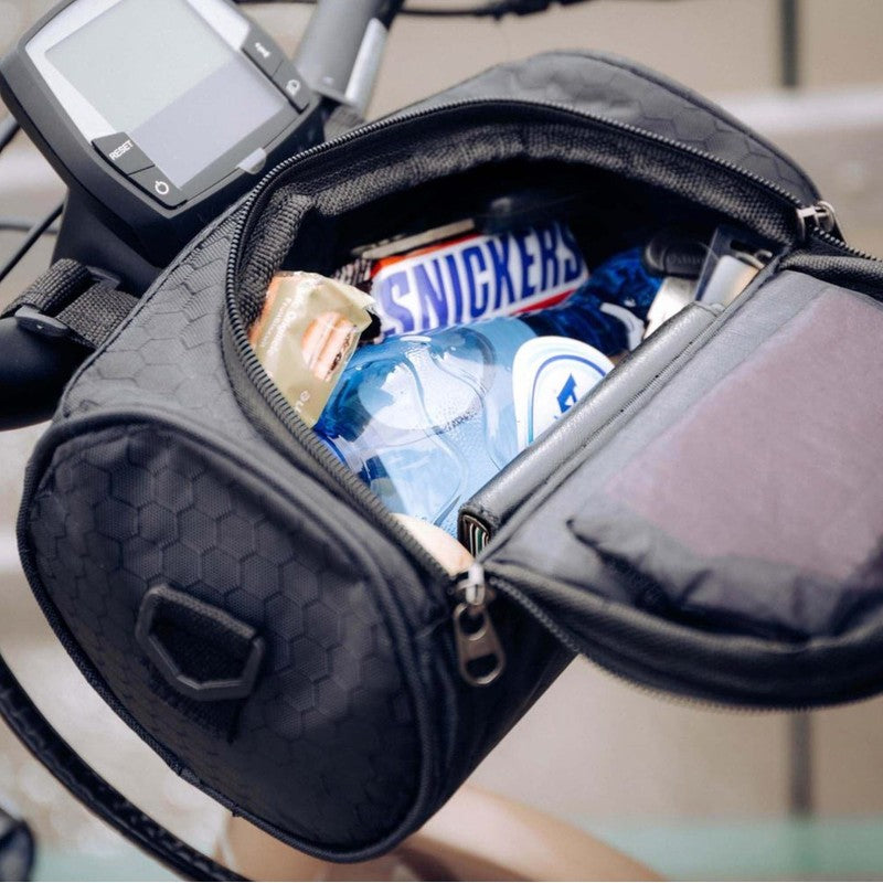 Bolsa para manillar de bicicleta con ventana táctil