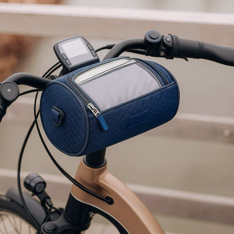 Bolsa para manillar de bicicleta con ventana táctil