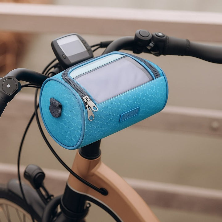 Bolsa para manillar de bicicleta con ventana táctil