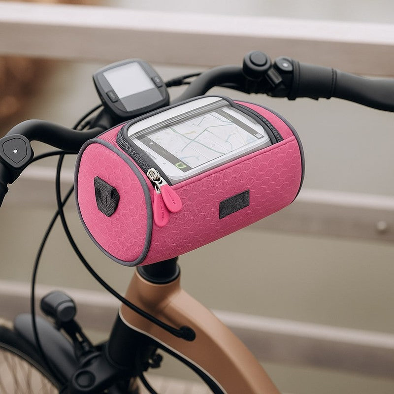 Bolsa para manillar de bicicleta con ventana táctil