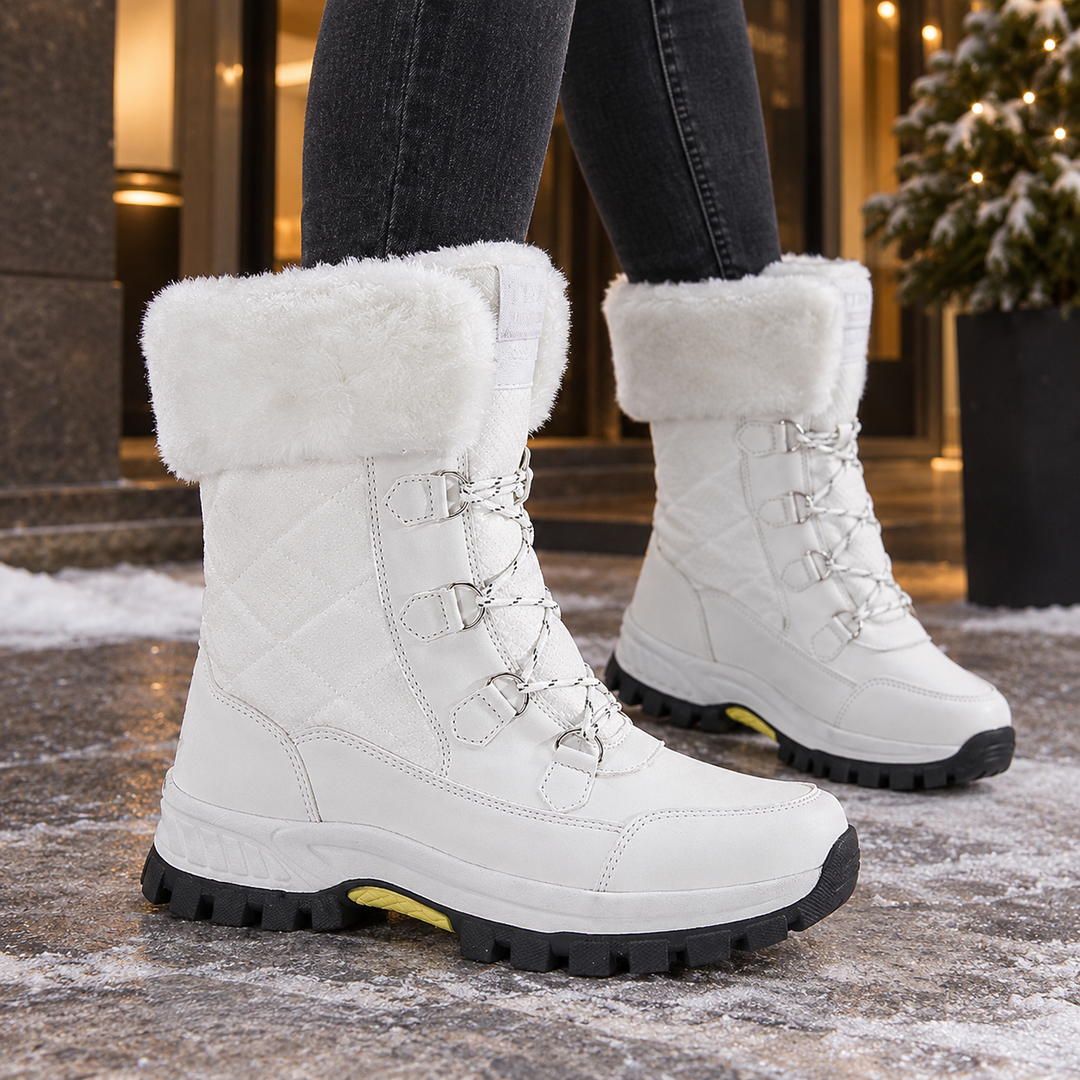 Botas Acolchadas de Media Caña – Blanco