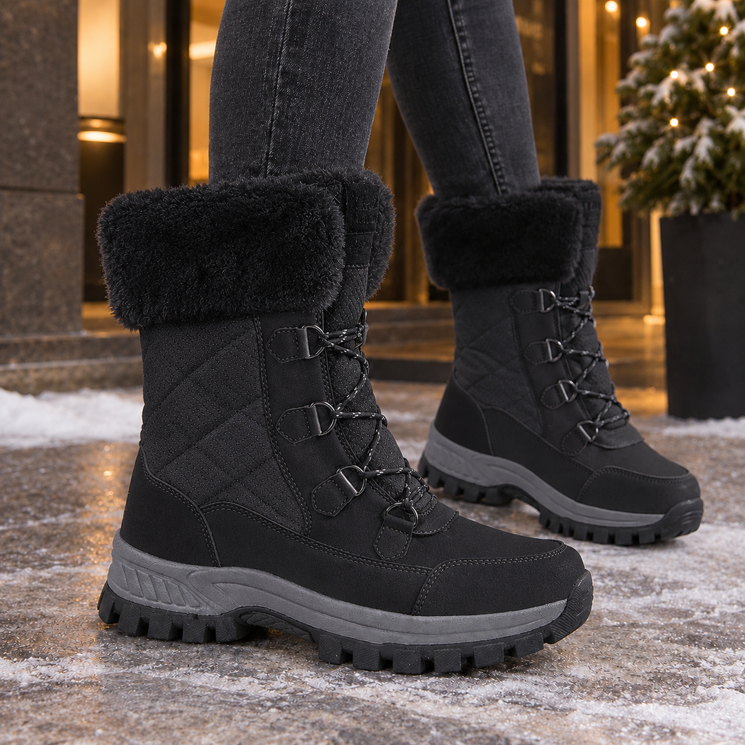 Botas Acolchadas de Media Caña – Negro