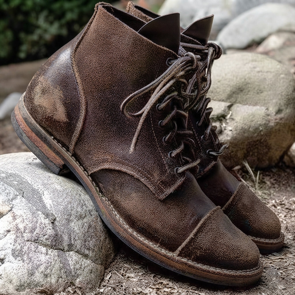 Botas Clásicas con Cordones – Marrón Chocolate