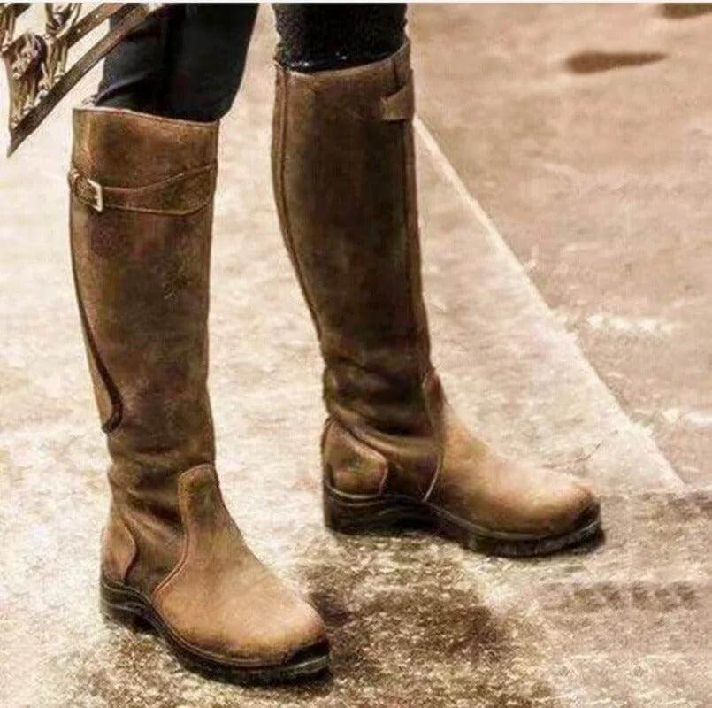 Botas de Estilo Ecuestre – Castaño
