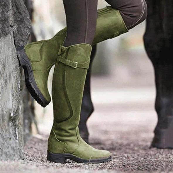 Botas de Estilo Ecuestre – Verde Oliva